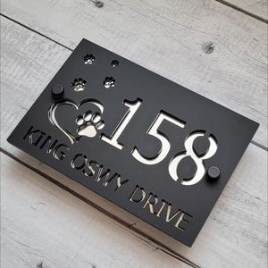 Letreros Personalizados con Número de Casa, Letrero con Logotipo de Casa de Perrito, Placas de Acrílico para Puerta de Negocio, Adecuado para Diversas Ocasiones - Product Image 3
