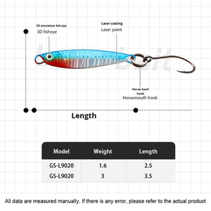Mini cebo señuelo de placa de hierro de Metal de 1,6G 3G para pesca de carpa efectivo en peces pequeños pececillos <span class=keywords><strong>pez</strong></span> mandarín <span class=keywords><strong>pez</strong></span> rayado blanco - Product Image 2