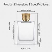 Botol Parfum Kaca Persegi 100ml Elegan Tutup Emas Logo Kustom MOQ Rendah Dapat Diisi Ulang Atomizer Semprot Parfum Grosir Wadah Massal