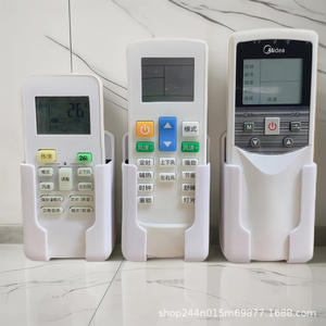 Wall Mounted Remote <b>Control</b> <b>Holder</b> Rectangle Solid Color No Lid For Air Conditioner Midea Gree Adhesive Base - Product Image 3