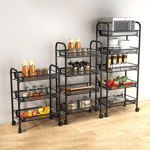Organización doméstica DSH, venta al por mayor, estante móvil de 4/5 capas, carro de almacenamiento de cocina de Metal, carro para el hogar, estante de almacenamiento - Product Image 1