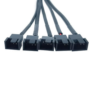 Büyük 4-Pin <span class=keywords><strong>3</strong></span>/4-Pin Soğutma Fanı Adaptör Kablosu Bilgisayar Kasası 1'den 2/<span class=keywords><strong>3</strong></span>/4/5'e Bölücü Uzatma Saf Bakır İletken PVC Kılıf - Product Image 5