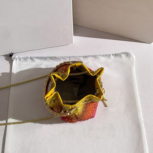 Borsa <span class=keywords><strong>pochette</strong></span> <span class=keywords><strong>da</strong></span> <span class=keywords><strong>sera</strong></span> con manico strass e borsa a tracolla di lusso firmata borsa a tracolla in cristallo lucido borsa a secchiello - Product Image 5