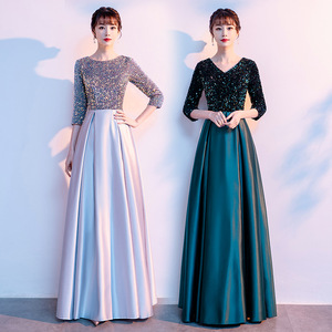 Nouvelle Offre Spéciale hôte Banquet Chœur Rouge Chanson Concours Scène Robes De Soirée Femmes Soirée Élégance - Product Image 2