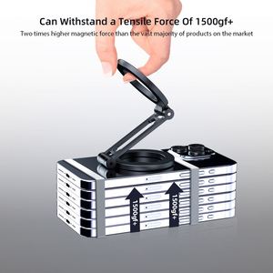<b>Folding</b> Double-sided Magnetic Phone Holder Mount for Metal Surface Refrigerator Magnet Holder Fitting IPhones 4.7"-7" - Product Image 5