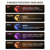 Masque facial LED en silicone de qualité médicale, contrôleur à fixation magnétique sans fil, masque LED pour usage domestique, haute qualité