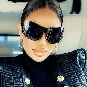 Lunettes de soleil tendance punk personnalisées avec logo, pour femmes et hommes, lunettes de soleil surdimensionnées sans monture, lunettes de soleil pour femmes - Product Image 1