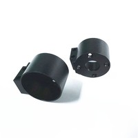 Service de fraisage CNC 5 axes sur mesure, boîtier en alliage d'aluminium anodisé noir selon les dessins 2D et 3D du client