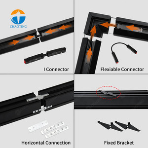 DC 48V Stretch Ceil COB Track Light Nouveau Design Magnétique Piste Rail Tension Tissu <span class=keywords><strong>LED</strong></span> Lampe Profil En Aluminium Pour Plafonds Tendus - Product Image 5