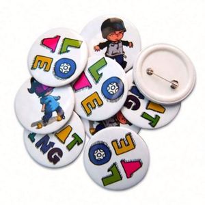 Badge bouton personnalisé en forme ronde avec logo imprimé, en fer blanc, magnétique, sans nickel, avec épingle de sécurité - Product Image 3