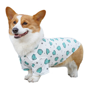 Chemise pour chien Corgi, imprimé feuille de bananier et ananas, vêtements d'été décontractés fins pour petits chiens - Product Image 5
