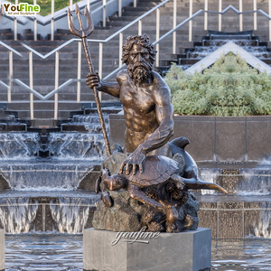 Escultura <span class=keywords><strong>de</strong></span> Poseidón, mitología <span class=keywords><strong>griega</strong></span> antigua, Metal, bronce, estatua del rey del mar - Product Image 1
