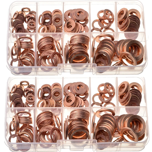 M5-M14 200pcs Stainless Steel Shim Washers Kit Bonded Wedge Flat <b>Ring</b> Seal Hardware Assortment DIN - Product Image 3