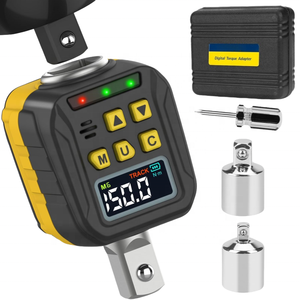 Adaptador de Llave Dinamométrica Digital de Alta Calidad, 7.4-147.5 Ft-lb/10-200 Nm, Pantalla LCD a Color, Precisión del 2%, Adaptador de Torque Digital de 1/2'' - Product Image 1
