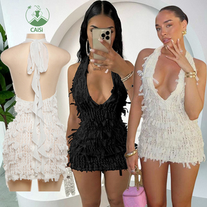 2024 abiti da sole alla moda Casual <span class=keywords><strong>Sexy</strong></span> scollo a V abito corto da ragazza senza maniche <span class=keywords><strong>abbigliamento</strong></span> estivo da <span class=keywords><strong>donna</strong></span> da <span class=keywords><strong>donna</strong></span> - Product Image 1