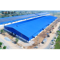 Entrepôt en acier préfabriqué industriel, construction métallique, conception et personnalisation professionnelles, facile à assembler