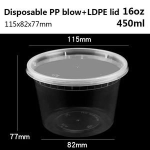 16 oz lấy đi dùng một lần Deli PP nhựa thực phẩm <span class=keywords><strong>container</strong></span> cho nhà hàng uesed gói lò vi ba bao bì nhựa - Product Image 4