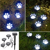Éclairage solaire de jardin LED OEM d'usine, éclairage paysager, éclairage solaire pour allée, patio, cour, décoration, lumière imperméable en forme de patte de chien, lampes solaires d'extérieur