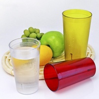 Tasses à thé et soucoupes en plastique écologique, durables et élégantes, style galet, capacité 150 ml, pour fêtes, Goodman DR3001