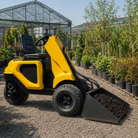 Mini-chargeur compact agricole RL300 à 3 roues pour le manutention de la litière et du fumier dans les granges, capacité de levage de 350 kg