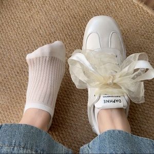 Mesh Boat Socks For Women Breathable Thin Low Cut Invisible Solid Color Summer Socks Anti Slip Sweat Absorbing Regular Casual - Product Image 4