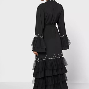 1828# Pearls <b>Abaya</b> Luxury Wholesale Design Middle East Dubai Women Islamic Wear Muslim Dresses Modest Clothing - Product Image 2