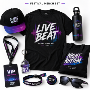 Concert Event Merchandise Bundle Custom Shirt Lanyard Badge Pass Wristband <b>Keychain</b> For Staff Crew And VIP Access Kit - Product Image 4