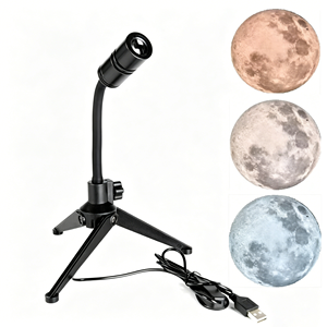 Factory Direct Aluminum ABS Tripod <b>Stand</b> USB Plug-In Projection Lamp with 360 Adjustable Gooseneck LED Light - Product Image 1