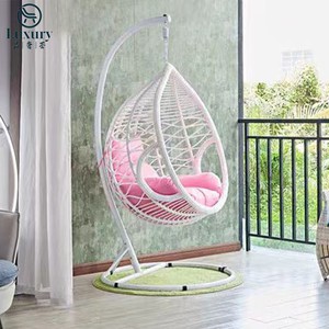 كراسي حديثة للأماكن الخارجية للحديقة فناء معدني أرجوحة وردية للأطفال للشرفة - Product Image 2
