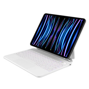 Clavier sans fil en cuir 2025 pour iPad – Étui fin pliable avec pavé tactile magnétique à réponse rapide - Product Image 4