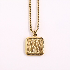 Nuevos Productos, Collar con Colgante de Letra del Alfabeto, Cadena de Acero Inoxidable, Joyería para Mujer, Accesorios - Product Image 6