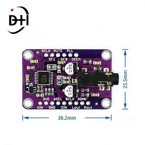 โมดูลถอดรหัสเสียงสเตอริโอ UDA1334A I2S DAC บอร์ดโมดูล 1334 DAC สำหรับ Arduino 3.3V-5V ผลิตภัณฑ์ไอซีประสิทธิภาพสูง - Product Image 4