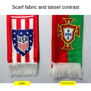 Écharpe de football 2026 États-Unis-Canada-Mexique-Maroc personnalisée pour stade, en polyester tricoté imprimé numériquement, drapeau décoratif pour tous - Product Image 3