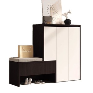 Modern Minimalist Shoe Cabinet With <b>Bench</b> Dustproof Storage Entryway Foyer Furniture - Product Image 5
