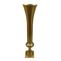 Support floral de haute qualité pour décoration d'hôtel, de maison ou de mariage, en fer doré électrolytique, ornement de centre de table de salle à manger