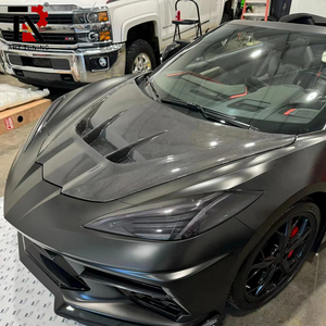 Para <span class=keywords><strong>Chevrolet</strong></span> Corvette <span class=keywords><strong>C8</strong></span> Kit de carrocería actualizado ZR1 estilo pequeña apertura capó de fibra de carbono húmedo instalación perfecta - Product Image 5