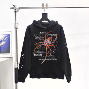 <span class=keywords><strong>Felpa</strong></span> da <span class=keywords><strong>uomo</strong></span> <span class=keywords><strong>con</strong></span> <span class=keywords><strong>cappuccio</strong></span> gotica Streetwear in cotone 450gsm e geometrica <span class=keywords><strong>con</strong></span> cristalli completamente Hot-Fix Pullover nero VVS <span class=keywords><strong>felpa</strong></span> - Product Image 2