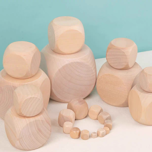 Blocs d'état vierges de dés en bois polis carrés non finis pour l'artisanat du bois boîtes en bois ou panneaux muraux - Product Image 6