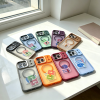 Coques givrées mates pour iPhone 18 Pro Max avec support d'objectif et protection magnétique pour iPhone 15/16/17 Pro Max