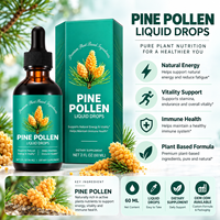 OEM ODM Gouttes liquides de pollen de pin, complément alimentaire végétalien à base de plantes, énergie, vitalité, soutien immunitaire, adultes, 60 ml