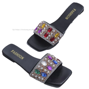 Sandales plates décontractées pour femme, style claquettes, à bout carré, polyvalentes, pour l'extérieur et la plage, idéales pour l'été - Product Image 5