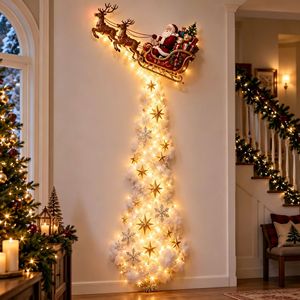 Adorno Luminoso Navideño para Colgar en la Pared, Nube de Nieve, Regalo, Bastón de Caramelo, para Decoración Festiva Interior - Product Image 5