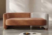 Ensemble de canapés en tissu capitonné de style minimaliste italien pour petits appartements, villas, design moderne, meubles durables pour salon