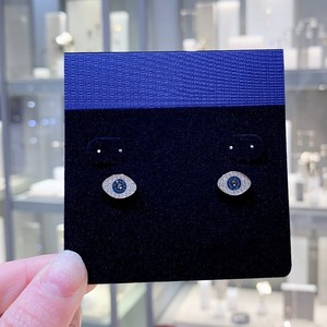 Boucles <span class=keywords><strong>d</strong></span>'oreilles œil du diable pour femme, œil du diable <span class=keywords><strong>bleu</strong></span>, haute couture, haute qualité - Product Image 4