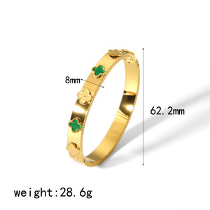 Stainless Steel Bracelet For Women Gold Color Four <b>Leaf</b> Clover Design <b>Light</b> Luxury Jewelry Gift Spring 2025 - Product Image 5