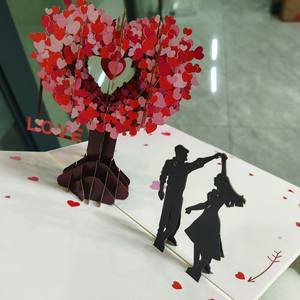 Carte de vœux pop-up 3D en forme de cœur, best-seller transfrontalier pour la Saint-Valentin, la fête des Mères et les invitations de mariage, en papier basique - Product Image 4