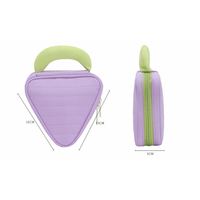 Pochette de maquillage mini matelassée DICHOS Triangle avec poignée en forme de croissant, sac cosmétique portable pour rouge à lèvres