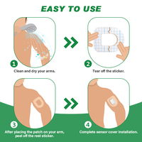 Autocollant de fixation pour capteur de glycémie imperméable et résistant à la transpiration, bande de kinésiologie, patch pour capteur CGM pour Omnipod