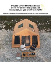 Tente de camping extérieure en gros, entièrement automatique, quatre saisons, en tissu de coton, avec sangle de fixation, imperméable 3000MM+, 31kg, 3x3m