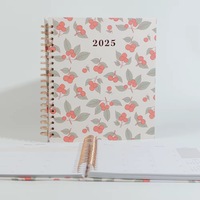 Agenda personnalisé, carnet à spirales, couverture rigide, imprimé floral, papeterie, organisateur scolaire, livre